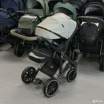 Детская коляска 3 в 1 Luxmom F2 Серый (Экокожа)
