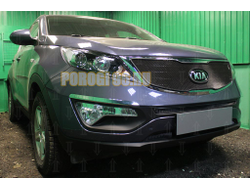 Защита радиатора KIA Sportage 2014-2016 (Classic) black верх