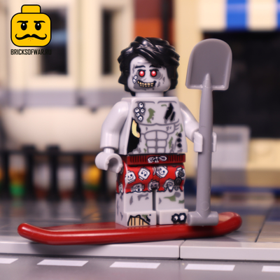 Конструктор фигурки Зомби Апокалипсис 3 штуки с кладбищем и аксессуарами, совместимы с Лего