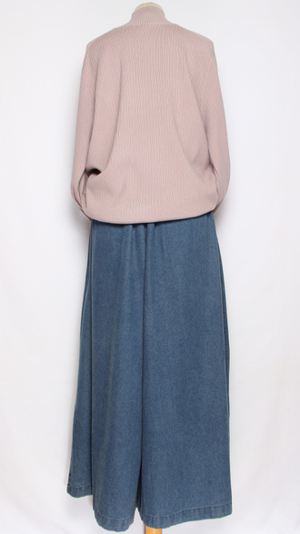 Джемпер "УЗКАЯ РЕЗИНКА С ДЛИННЫМ РУКАВОМ " 21054 бежевый, черный, лаванда, белый, графит р.50-54