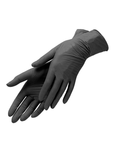 Перчатки Benovy нитриловые (черный) XS 50 пар.