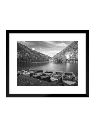 Картина на стену в раме 14-4050 "Лодки на озере".