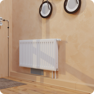 Плинтус для труб отопления ПВХ Smartprofile Aqua 37 для труб до 25мм.