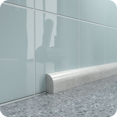 Акриловый плинтус бордюр на столешницу BNV ПШ24 12х24х1800мм Серый