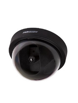 Муляж внутренней камеры видеонаблюдения черного цвета с мигающим красным светодиодом ProConnect