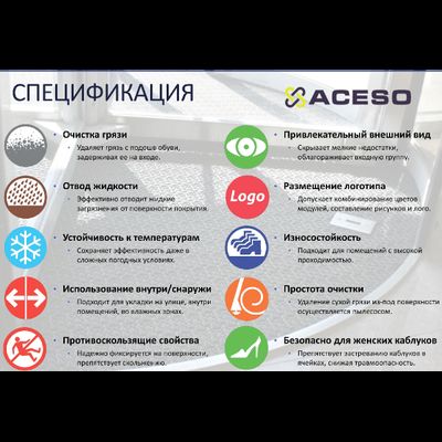 Сотовое грязезащитное, противоскользящее покрытие антикаблук, 10 мм, цена за 1 кв.м цвет в ассортименте