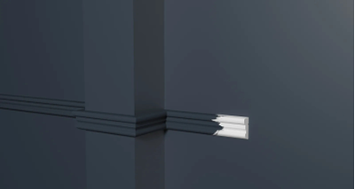 Молдинг Decor Dizain DD25, дюрополимерный, влагостойкий, под покраску, длина 2 м