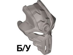 ! Б/У - Bionicle Mask Skull Type 2 - narrow, Flat Silver (20478 / 6114369) - Б/У