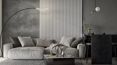 Гипсовая панель ZIGZAG BIG + LED артикул М-0076