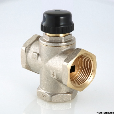 Трехходовой термостатический смесительный клапан Valtec VT.MR01 VT.MR02 VT.MR03 для теплого пола