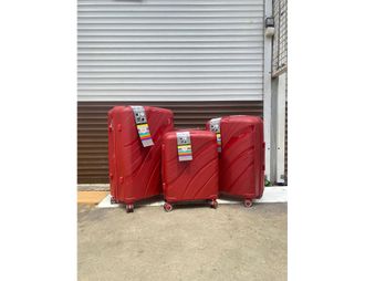 Комплект из 3х чемоданов Impreza Sea Полипропилен S,M,L Бордовый