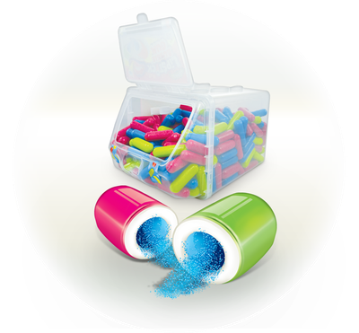 Жев.резинка Johny Bee красящая с пудрой в боксе Lipstick Gum (325)*6