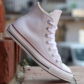 converse кожаные белые женские