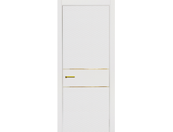 Дверь белая Платинум 27 с молдингами