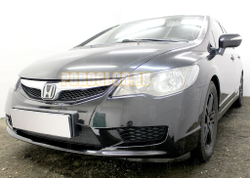 Защита радиатора Honda Civic 4D VIII (рестайлинг) 2008-2012 black