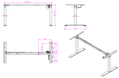 Стол Ergostol Start для работы сидя-стоя с функцией запоминания положений высоты