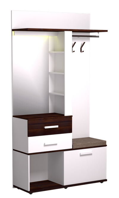 Прихожая НОРВУД - НОРВУД 70 Шкаф МЦН Белый-Орех шоколадный