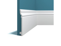 Плинтус напольный Перфект Plus P118, из дюрополимера, влагостойкий, под покраску, 2 метра