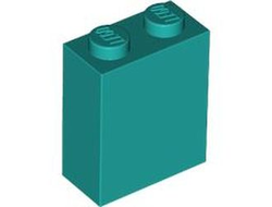 Brick 1 x 2 x 2 with Inside Stud Holder, Dark Turquoise (3245c / 6428472)