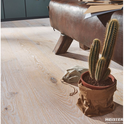 Паркетная доска Meister Дуб Аутентик Белый Мытый 8742 HD400L