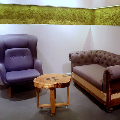 столик из спила березы