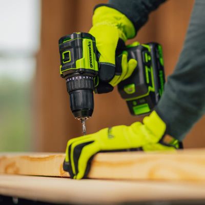 Дрель-шуруповерт ударная аккумуляторная Greenworks DD345, 24V