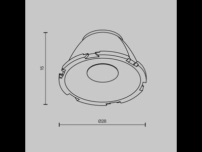 Линза для серии Round 7W 15°, LensCD28-15