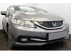 Защита радиатора Honda Civic IX (рестайлинг) 2013-2017 black