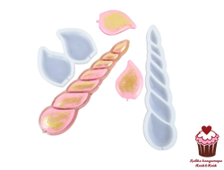 Форма для леденцов Единорог (рог и уши)