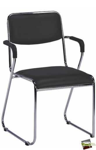 Стул Everprof Fix Plus Chrome Экокожа Черный