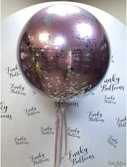 Стеклянный шар хром