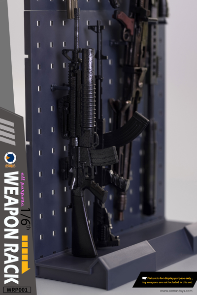 Стойка под оружие 1/6 и 1/12 (серая) - КОЛЛЕКЦИОННАЯ ДИОРАМА 1/6 Weapon Racks SET (WRP001) - ASMUS TOYS