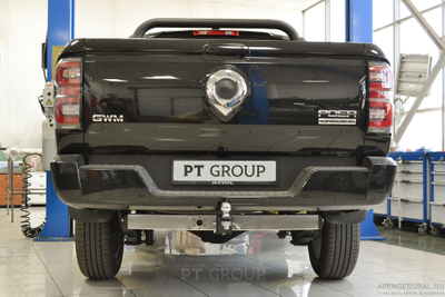 Фаркоп ТСУ /съемный квадрат/ с НЕРЖ накладкой GWM Poer King Kong 2022-