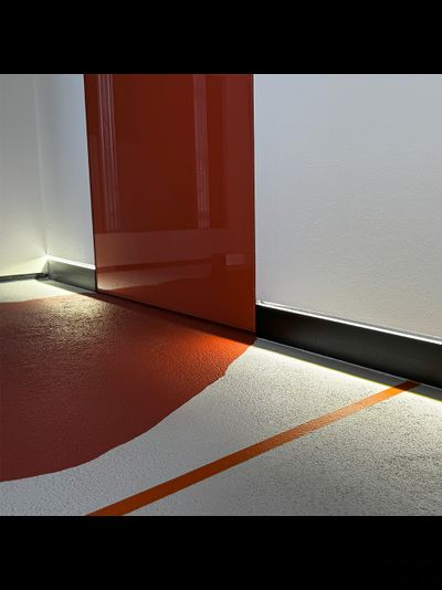 Плинтус скрытого монтажа Pro Design 323 Белый Муар