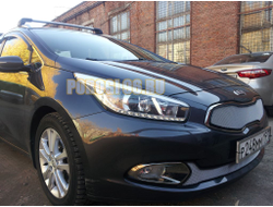 Защита радиатора KIA Ceed II 2012-2015 chrome верх