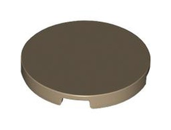 Tile, Round 3 x 3, Dark Tan (67095 6528822)