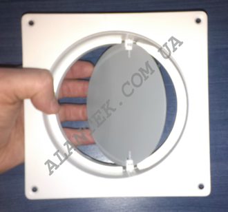 Соединитель с обратным клапаном и настенной пластиной для круглых каналов диаметром 100 мм. (код 1511)