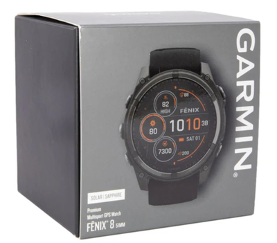 Часы Garmin Fenix 8 —51mm Solar Sapphire Carbon Gray DLC Titanium Black / Pebble Gray
