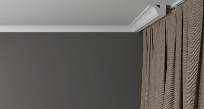 Потолочный плинтус DECOR-DIZAYN DD37, из дюрополимера, под покраску, ударопрочный, 2 метра