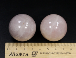 Шар Кварц розовый, в ассортименте (35 мм, 59 г) №24472
