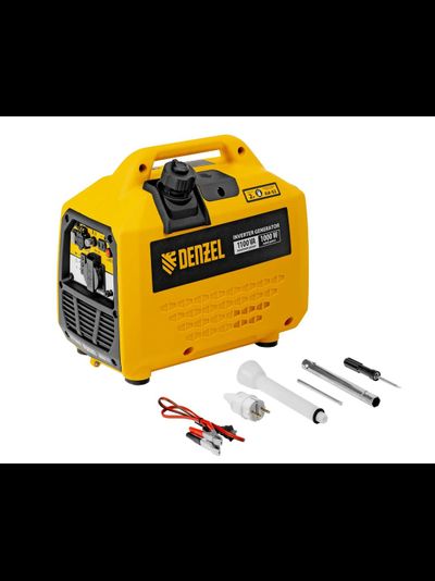 Генератор инверторный Denzel GS-1100iS, 1,1 кВт, 230 В, закрытый корпус, ручной старт 94718