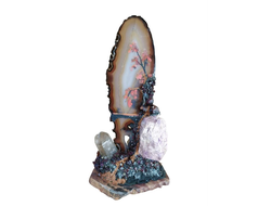 Горка самоцветная на агате "Цветущий сад"