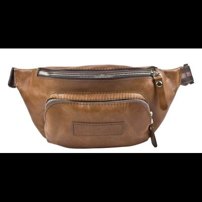 Кожаная поясная сумка Scarlino cognac (арт. 7018-03)