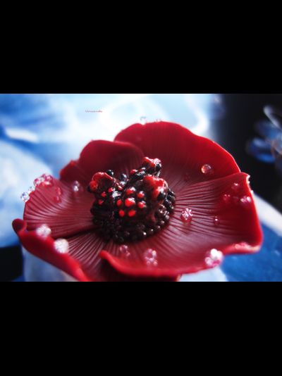 Кольцо-цветок &quot;Маквушка, лягушачий мак&quot;