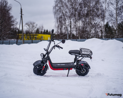 Электроскутер WHITE SIBERIA MINI R 1.5 1200W Черный