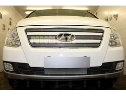 Защита радиатора Hyundai Starex H1 II 2015-2018 (4 части) chrome верх