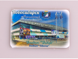 Гибкий сувенирный магнит на холодильник 8х6 см. с фото Новосибирского ЛДС Сибирь