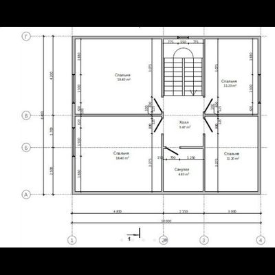Двухэтажный каркасный дом с пятью спальнями 130м² (SK51)