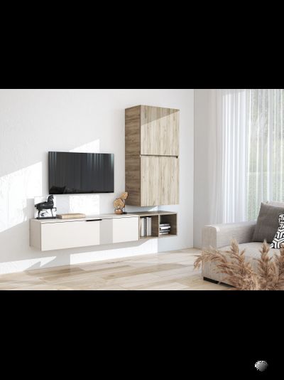 Бохо НМ-001 гостиная Дуб Крафт Серый/Кашемир