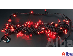 Гирлянда-Нить 10 м, 24В, КРАСНЫЙ, IP65 ПВХ, статика